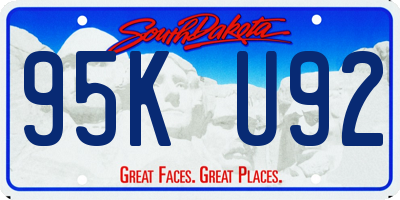 SD license plate 95KU92