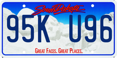 SD license plate 95KU96