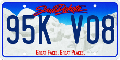 SD license plate 95KV08