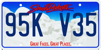 SD license plate 95KV35