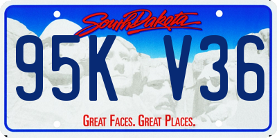 SD license plate 95KV36