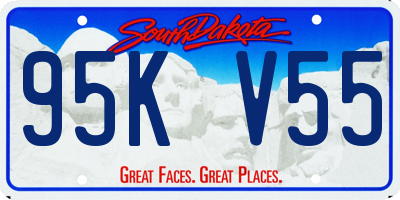 SD license plate 95KV55