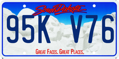 SD license plate 95KV76