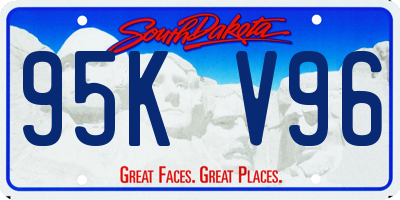 SD license plate 95KV96