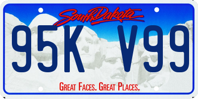 SD license plate 95KV99