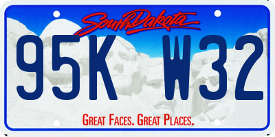 SD license plate 95KW32