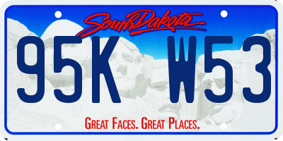 SD license plate 95KW53