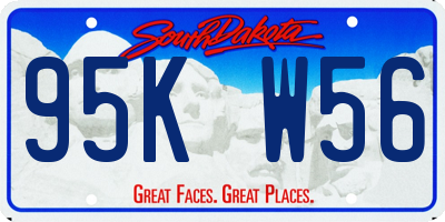 SD license plate 95KW56