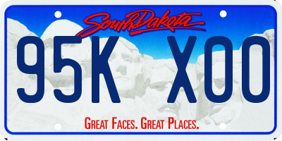 SD license plate 95KX00