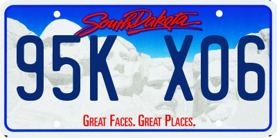 SD license plate 95KX06