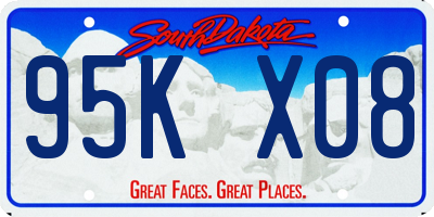 SD license plate 95KX08