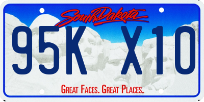 SD license plate 95KX10