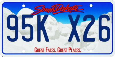 SD license plate 95KX26
