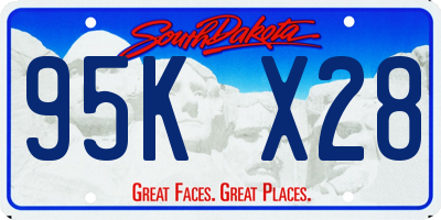 SD license plate 95KX28