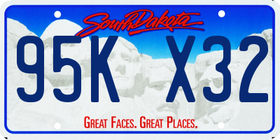 SD license plate 95KX32