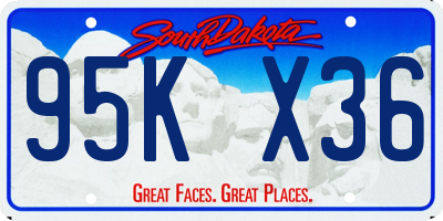SD license plate 95KX36