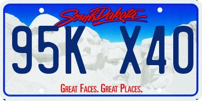 SD license plate 95KX40