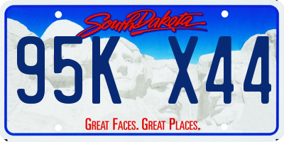 SD license plate 95KX44