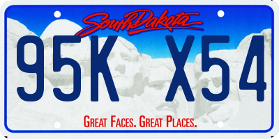 SD license plate 95KX54
