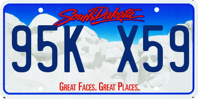 SD license plate 95KX59