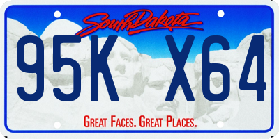 SD license plate 95KX64