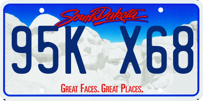 SD license plate 95KX68