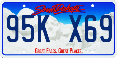 SD license plate 95KX69