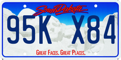 SD license plate 95KX84