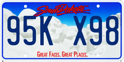 SD license plate 95KX98
