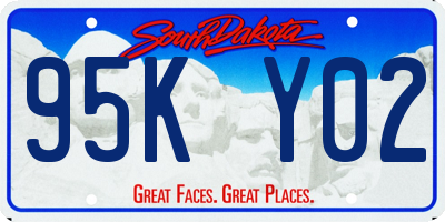 SD license plate 95KY02