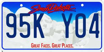 SD license plate 95KY04