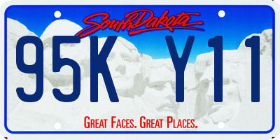 SD license plate 95KY11