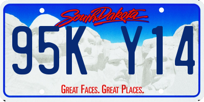 SD license plate 95KY14