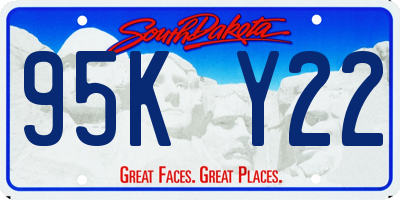 SD license plate 95KY22