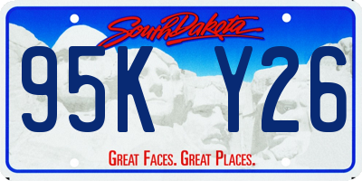 SD license plate 95KY26