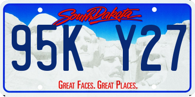 SD license plate 95KY27