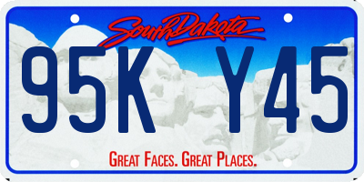 SD license plate 95KY45