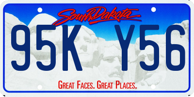 SD license plate 95KY56