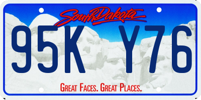 SD license plate 95KY76