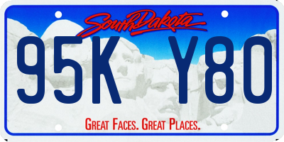 SD license plate 95KY80