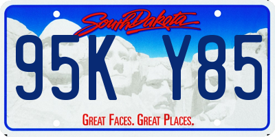 SD license plate 95KY85