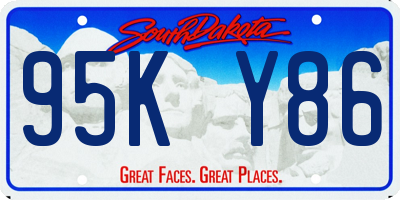 SD license plate 95KY86