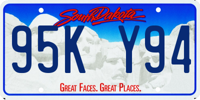 SD license plate 95KY94