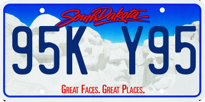 SD license plate 95KY95
