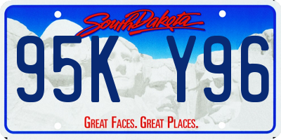 SD license plate 95KY96