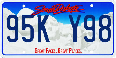 SD license plate 95KY98