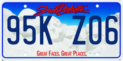 SD license plate 95KZ06