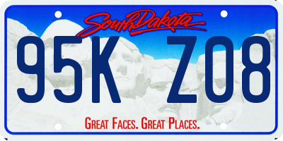 SD license plate 95KZ08