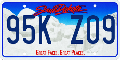 SD license plate 95KZ09