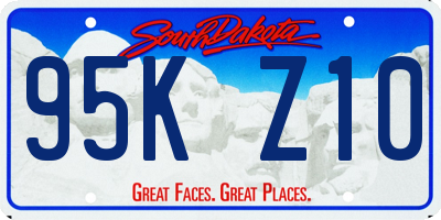 SD license plate 95KZ10